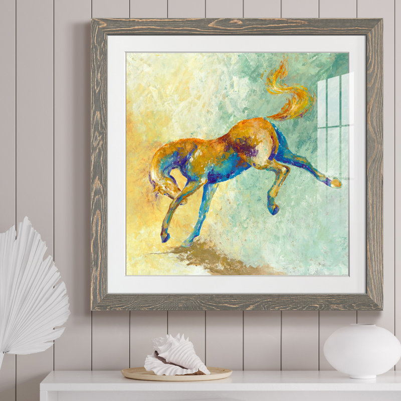 Bronco - Cadre photo, reproduction d'art sur papier, Encadré gris, H 27,5 po x l 27,5 po x P 1,5 po