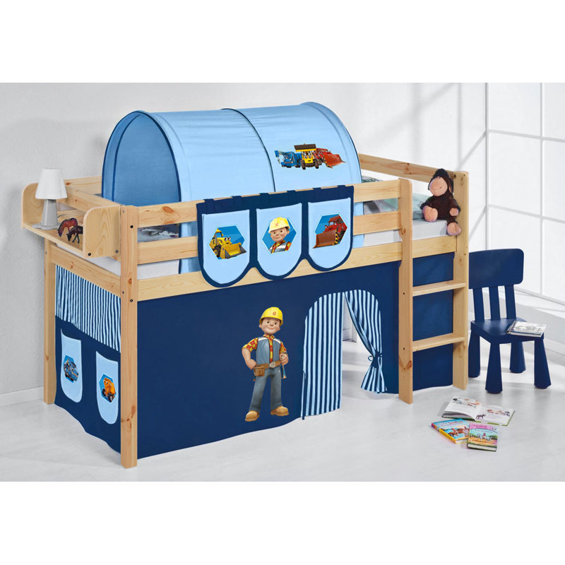 Jelle Bed Frames Mid Sleeper Loft Bed by Lilokids, Single (3'), White
