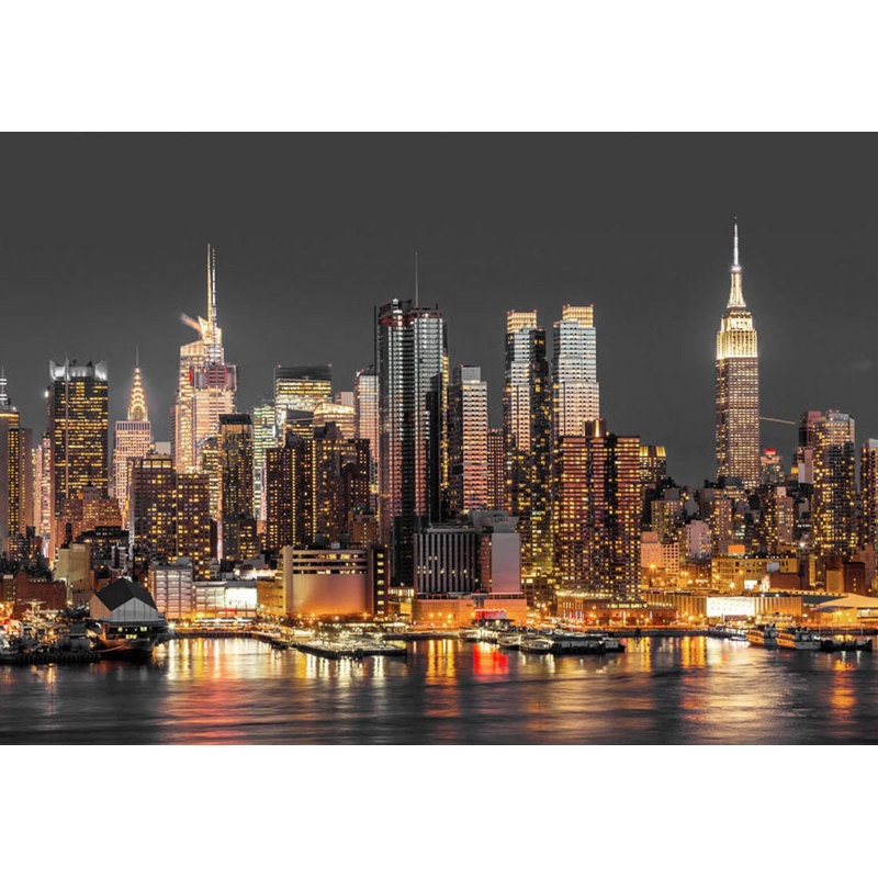 Murale pelez et collez - crépuscule NYC, L 115 po x L 82 po