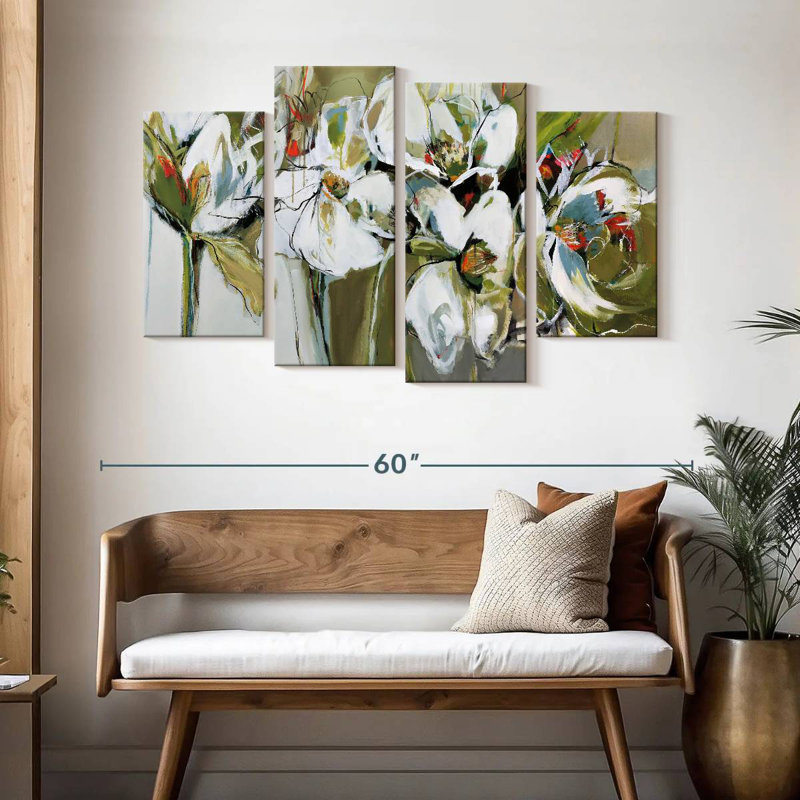 Avery Abstract Spring Blooms, 32" H x 52" W