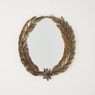 Round Greek Laurel Round Iron Mirror