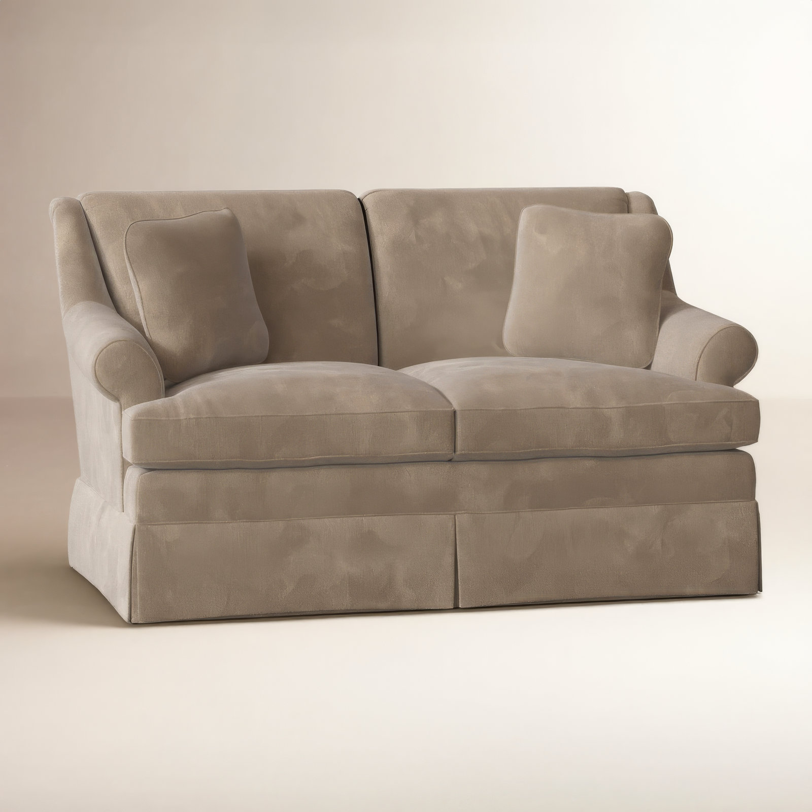 Connor 59'' Upholstered Loveseat, Tweetie 7 Tan Performance Velvet, No