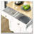 Sideboard Buffet Cabinet 2-Doors Kitchen Cabinet Coffee Bar Storage with 2 Drawers Adjustable Shelf for Living Room and Hallway-1083796224