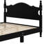 Structure de lit plateforme en bois, lit plateforme de style rétro avec support en lattes de bois-696210965