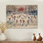 Glace sur glace, paysage d'hiver I - reproduction traditionnelle de bois rouge sur bois de pin naturel-1999581939
