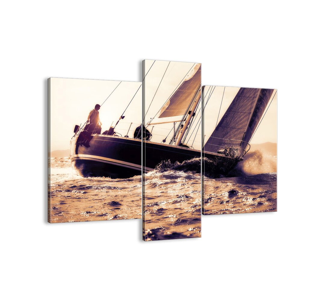 3-tlg. Leinwandbilder-Set - Fotografie „Sail, Sailor”