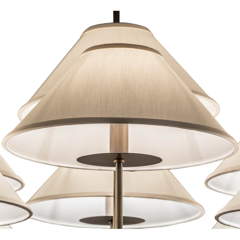 Lustre classique à 9 lumières avec abat-jour Berau