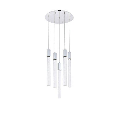 Luminaire suspendu rectangulaire à 5 lumières Aliha