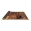 Brun contemporain levis/vert/rouge Tapis décoratif-966158556
