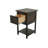 Dark Mita 1 Drawer, 1 Shelf, Chairside Table
