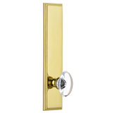 Grandeur Carré Tall Plate Passage with Provence Crystal Door Knob