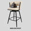 Tabouret de bar 26 po de 2 personnes, blanc. Design tissé en lin, fonction pivotante à 360 °. Base en métal, rembourrage. Pour tabourets blancs de bar, de café et d'îlot de cuisine. Siège pivotant et confortable. Fabrication, convient à divers