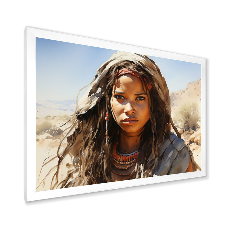 Tribus d'Afrique, beauté himba sur toile, H 12 po x l 20 po x P 1 po, Cadre photo blanc