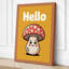 Hello Mushroom Modern - Wrapped Canvas-1382394802-1382394806