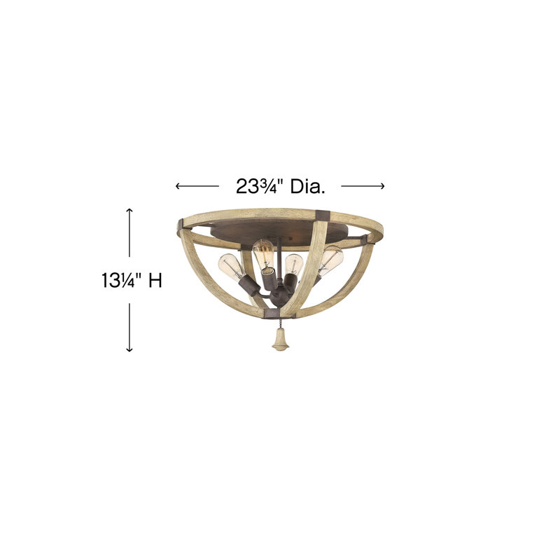 Middlefield 4 - Light 23.75" Caged Bowl Flush Mount
