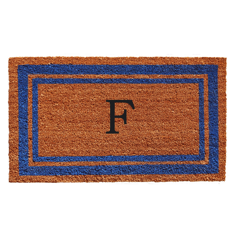 Tapis d'entrée antidérapant Stortz, Rectangle 2 pi x 3 pi, F, Bleu / Brun