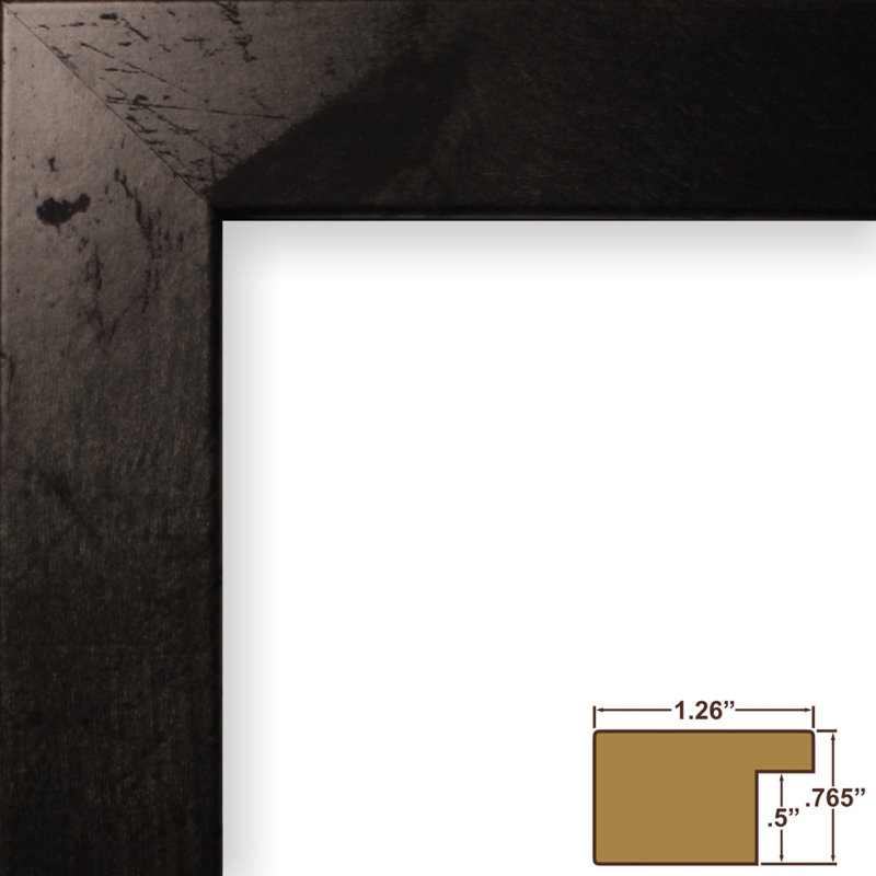 Belli Rustic Black Pine Matte Picture Frame, 4" x 6"