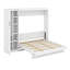 Grand lit escamotable avec tablettes, garde-robe et lumières DEL-1485247383-1485247382