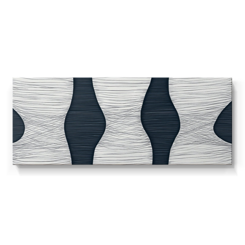 Toile tendue avec châssis abstrait # 8, H 12 po x l 30 po
