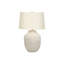 Lighting, H 26 po, lampe de table, céramique crème, abat-jour ivoire / crème, transitionnel
