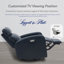 Fauteuil inclinable et pivotant double pivotant en cuir de 30,5 po Corvin-1369155174