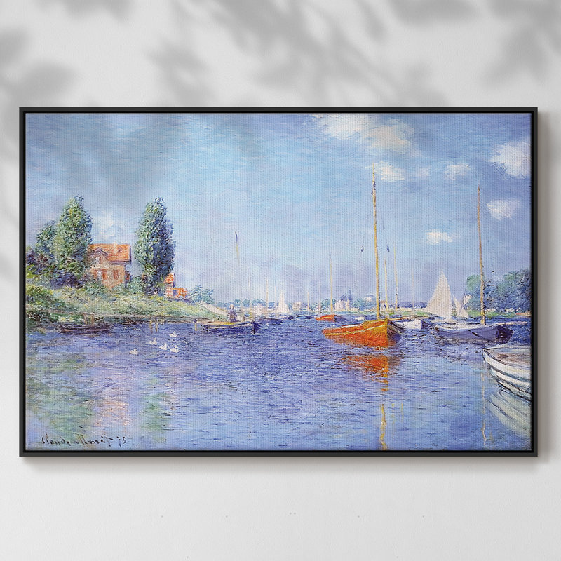 Argenteuil. Yacht, 1875 03, Noir, H 25 po x l 37 po x P 2 po