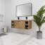 De meuble-lavabo mural double avec éviers doubles - Design moderne, portes à fermeture douce