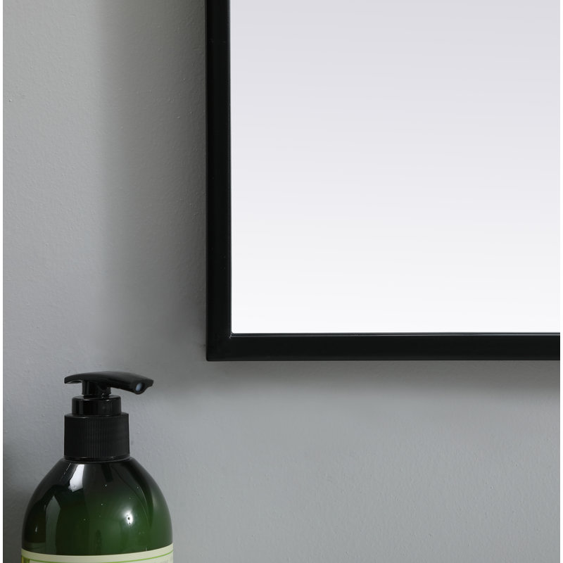 Sabine Metal Arch Wall Mirror, Black, 30" x 30"