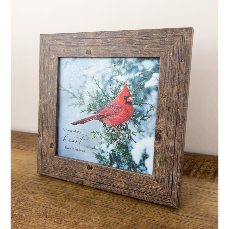 Une pièce de mon cœur cardinal - impression d'un cadre photo