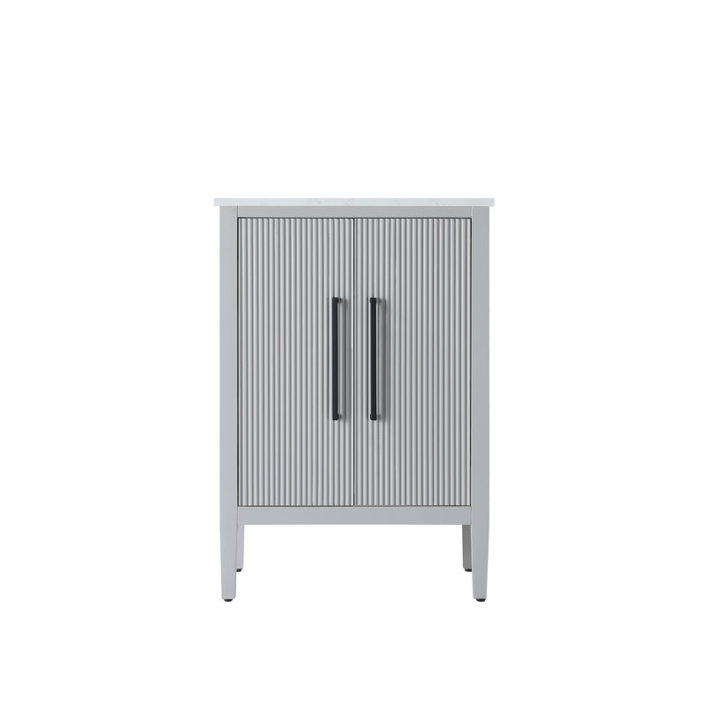 24 inch Single Bathroom Vanity, Gray