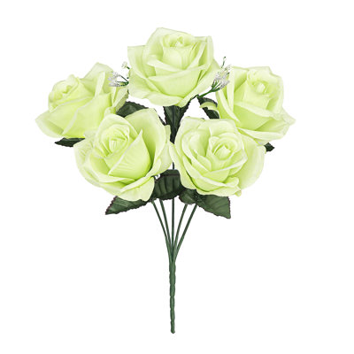 Artificial Open Rose Flower Bush
