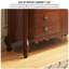 Buffet d'appoint en bois manufacturé rétro brun-458659399