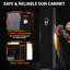Biometric Gun Safe Cabinet with Digital Keypad, Tall Locking Storage Safe with Removable Shelves and Alarm System for Home Office