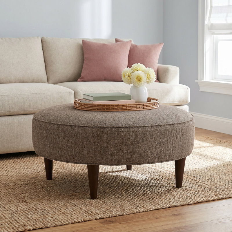 Dispatch Upholstered Ottoman, Espresso, Ash