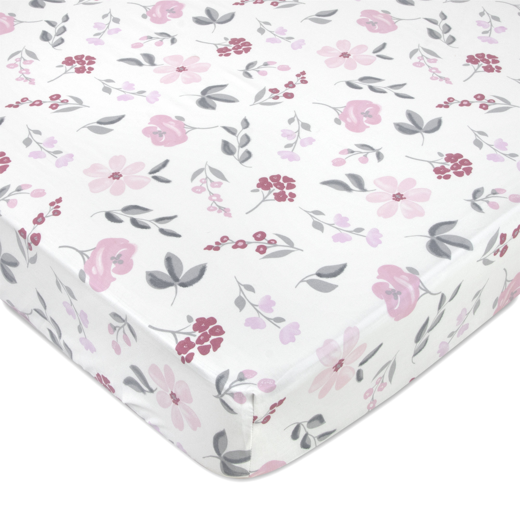 Wendy Bellissimo Mix & Match Wildflowers Crib Sheet In Creme - Wayfair