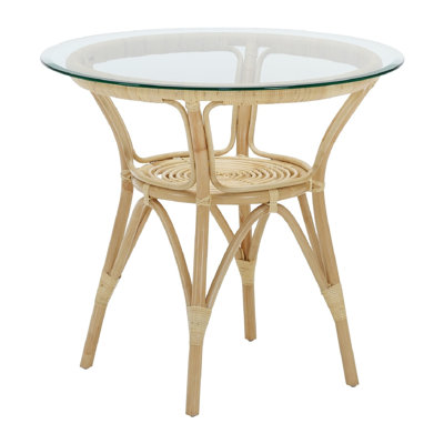 Tony Round Glass Top Dining Table