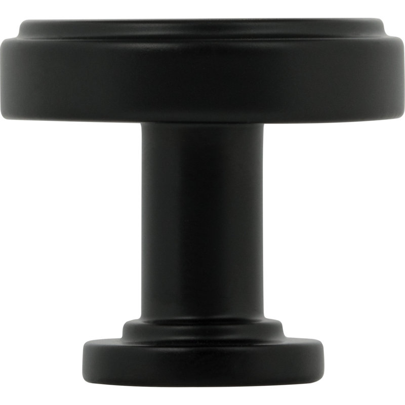 Richard Round Knob, Matte Black, 1 1/4"