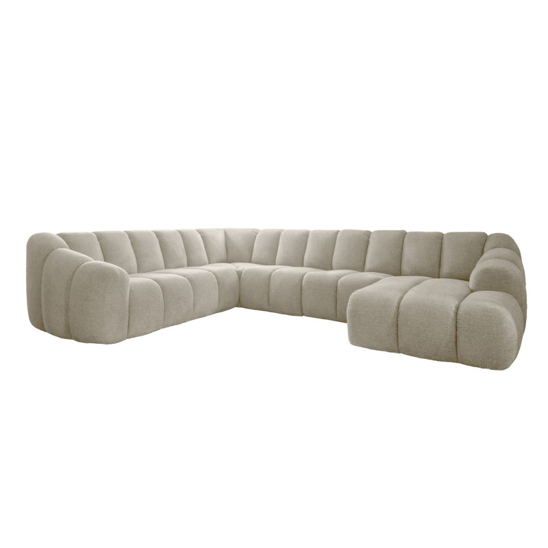 Shell 8 Seater Corner Sofa , Left Hand Facing, Beige