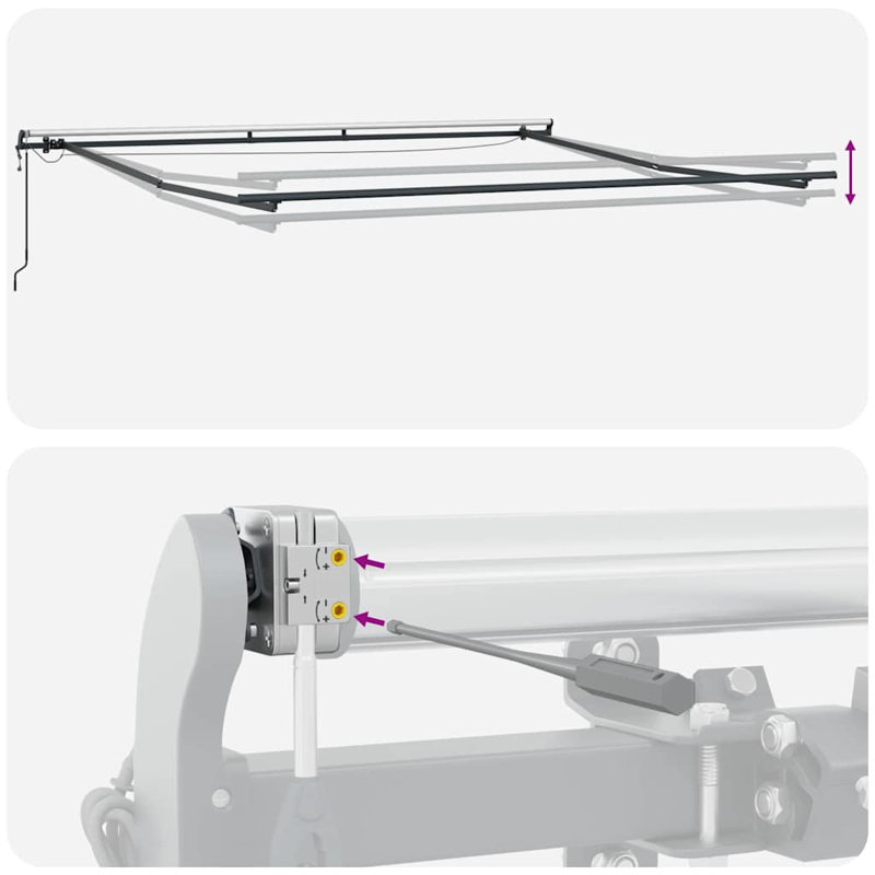 Awning Frame, 500 cm W x 300 cm D, Anthracite