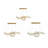 2-Light Dimmable Brass Steel LED Chandelier With Clear Crystal