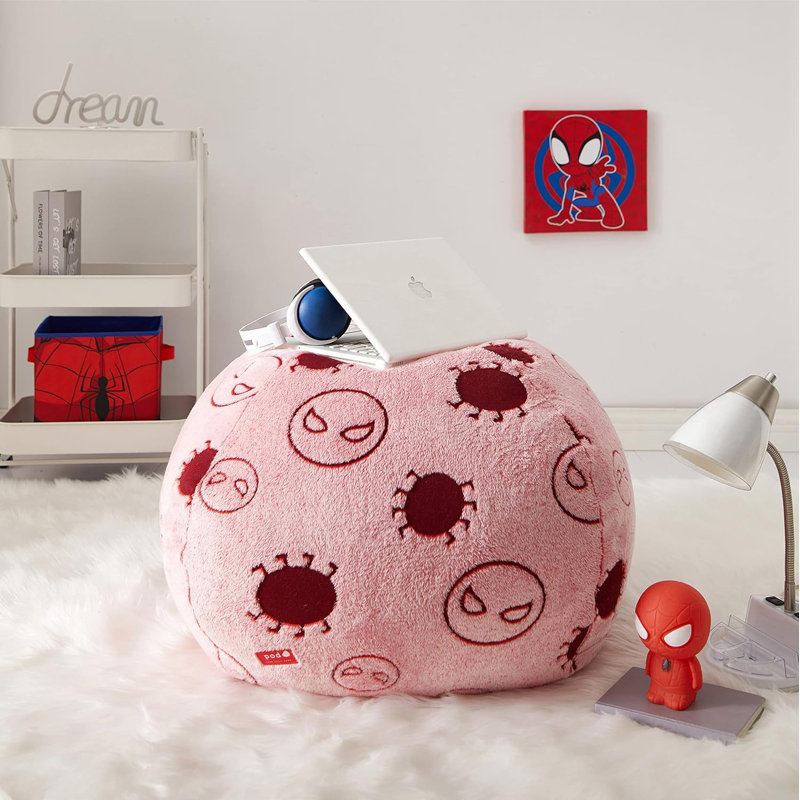 Fauteuil à billes Marvel Avengers, Fausse fourrure rose