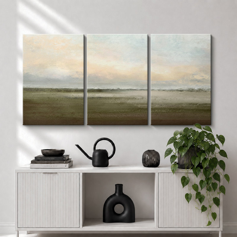 Reproduction d'art sur toile encadrée, 24" H x 48" W, Toile tendue, Sans cadre