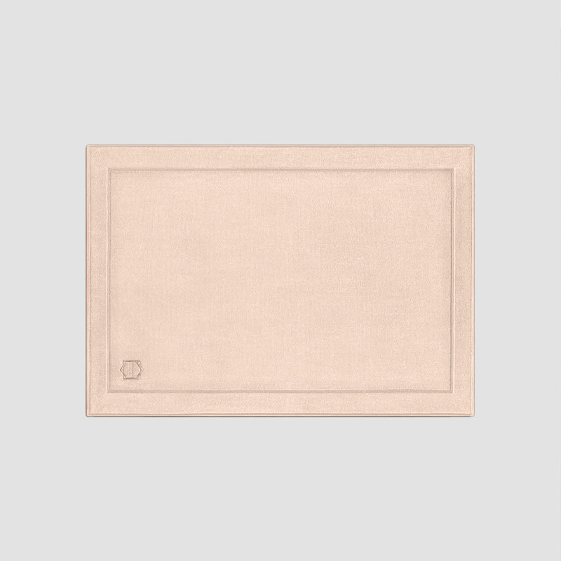 100% Cotton Rectangle Bath Mat, Single- 47" L x 28" W, Beige