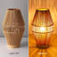 Ensemble de 2 lampes de table Boho Rattan