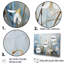 Ensemble de salon art mural bleu et doré Flower Simplicity III - Snowdrops-1115069530-1115069506