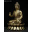 Statue de petit Bouddha sur lotus 4 pouces en laiton Abhaya Mudra