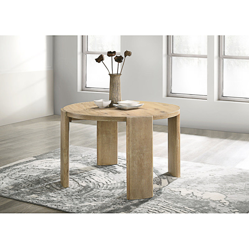 Loon Peak® Round Dining Table With Four-Leg Base Design | Wayfair