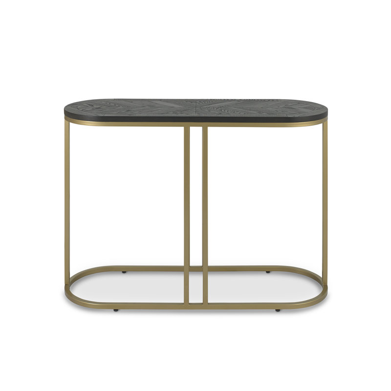 Arelly 110.4cm Console Table, Gold, Peppercorn Ash