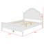 Lit plateforme élégant en bois avec tête et pied de lit-129892629-129892628