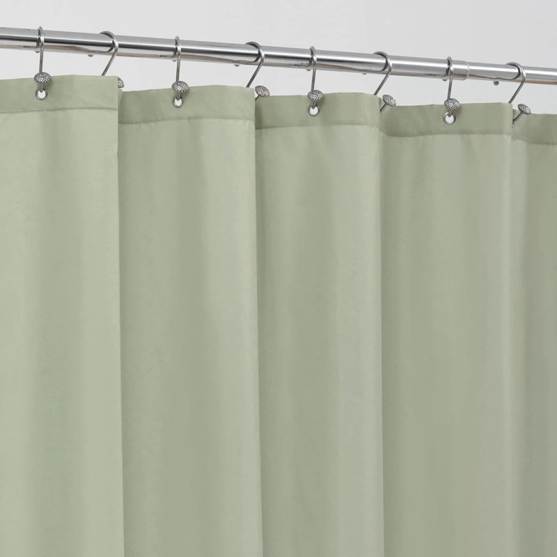 Doublure de rideau de douche en vinyle couleur unie extra longue, Sauge du désert